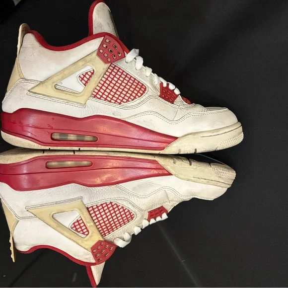 【美品】Nike Air Jordan 4 RETRO 308497-106 ALTERNATE 89 WHITE/BLACK-GYM RED US11 29cm エアジョーダン 4 レトロ オルタネイト Nike Air Jordan 4 Retro Style 308497-106 Sneakers-Size 12
